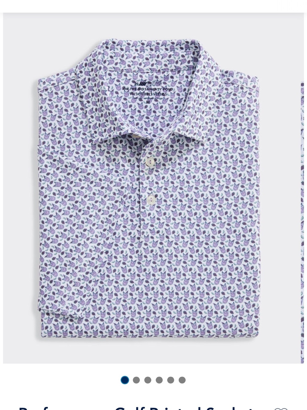 Vineyard vines Performance Golf Printed Sankaty Polo